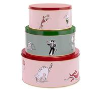 Kate Spade New York Scatole decorative con coperchio, 3 pezzi, contenitori per biscotti natalizi, piccoli, medi e grandi, per regali e conservazioni, feste di Natale