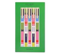Kate Spade New York Sunny Day Stripe - Set di 5 penne colorate a punta fine, in plastica, per scrittura e diari precisi, motivo: righe Sunny Day