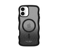 KATE SPADE Protettiva KS054394 Cover per Apple iPhone 16 Plus, Nero trasparente