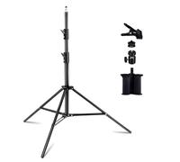 Kate Treppiede resistente per fotografia, 2,6 m di altezza, stabile, treppiede con morsetto, sacchetto di sabbia, borsa per il trasporto e adattatori a vite, carico massimo 15 kg per stroboscopico da