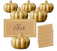 Kateaspen 25284NA Décor - Decorazione rustica da tavola, motivo zucca, resina, oro