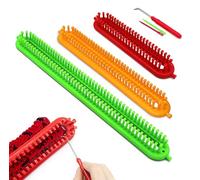 Katech 3 pezzi telai per maglieria rettangolari densi telaio di diverse dimensioni colorate in plastica, set di telai per tessitura sciarpa, kit di tessitura di filati fai da