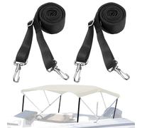 KATELUO 2 PCS Cinghie per Tendalino Barca Bimini Regolabili, Cinghia per Tendalino Barca de Nailon con Gancio a Scatto a Doppia estremità, Estensione Tendalino Barca per Barca, Canoa, Kayak, Yacht