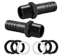 KATELUO Implementazione del Serbatoio 1 Pollice, Connessione FASS, PVC Regentonnenendlung, Collegamento della Vite del Serbatoio con 2 guarnizioni e 4 beccuccio, Serbatoi d'Acqua piovoso Cistern