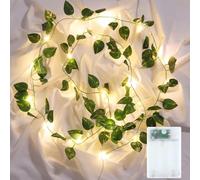 KATELUO Luci a Stringa di Edera, 2M 20 LED Stringa di Edera Artificiale, Ghirlanda Luminosa Ederas, Catena Luminosa con Foglie Ederas per Interni, Matrimonio, Giardino, Decorazione per Feste (B)