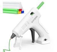 Katerk Pistola per Colla a Caldo, Batteria da 2000 mAh, 90S Calore Veloce, Pistola a Caldo Senza Fili con 15 Stick di Colla da 7mm, Ideale per l'artigianato, la Decorazione - Bianco
