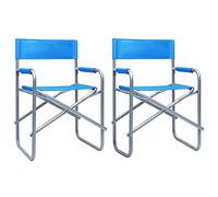 KATERYY Sedie da Regista 2 pz in Acciaio Blu, Mobili da giardino