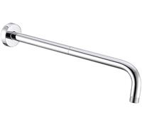 Katezon Braccio doccia con flangia, in acciaio inox 304, prolunga per soffione doccia da 60 cm, braccio tubolare, montato a parete per doccia da bagno fisso (cromato)
