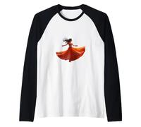 Kathak Dance Tradizionale Indiana Danza per Diwali Maglia con Maniche Raglan