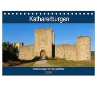 Katharerburgen - Entdeckungen im Pays Cathare (Tischkalender 2026 DIN A5 quer), CALVENDO Monatskalender: Zeugnisse der Geschichte in Südfrankreich