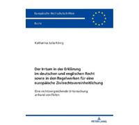 Katharina Julia Der Irrtum in der Erklaerung im deutschen und englis (Tascabile)