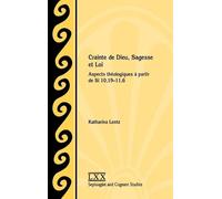 Katharina Lentz Crainte de Dieu, Sagesse et Loi (Copertina rigida)