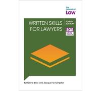 Katharine Blow SQE2 - Written Skills for Lawyers 4e (Tascabile)