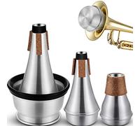 Kathfly Set di 3 sordine per tromba, piccole sordine per tromba, silenziatore muto, silenziatore in alluminio, per principianti, studenti, jazz, classica, esibizioni