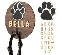 Kathfly Supporto per guinzaglio per cani da parete per animali domestici con 52 lettere per guinzaglio per cani per appendere collare per gatti da parete organizer per l'ingresso di animali domestici