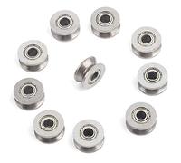 Kathlen Pulley Ball 10pcs V624ZZ Puleggia con Cuscinetto a Sfere con scanalatura a V per Sistema di Movimento lineare su Binario 4 13 6mm