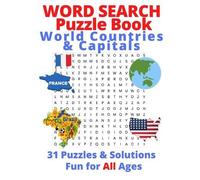 Kathy Heshelow Word Search Puzzle Book, World Countries & Capitals (Tascabile)