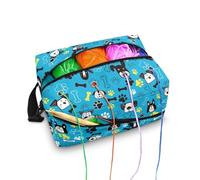 Kathyboom Borsa all'uncinetto durevole organizzatore di filati per maglieria e uncinetto forniture accessori per maglieria regali all'uncinetto per madre moglie, Simpatici cani., Tote