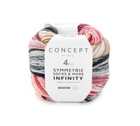 Katia Concept Symmetric Socks & More Infinity 4ply, lana per calze con gradiente, 4 fili, 75% lana (lana merino mulesing), 25% poliammide (90)