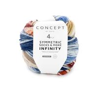 Katia Concept Symmetric Socks & More Infinity 4ply, lana per calze con gradiente, 4 fili, 75% lana (lana merino mulesing), 25% poliammide (92)