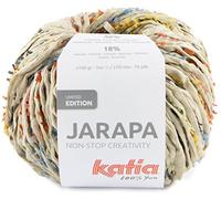 Katia JARAPA 100 grammi e 70 metri (beige-blu-arancione-nero (504)
