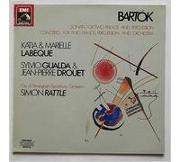 Katia Labeque, Marielle Labeque, Sylvio Gualda & Jean-Pierre Drouet, Simon Rattle - Bartok: Sonata For Two Pianos and Percussion, Concerto For Two Pianos, Percussion and Orchestra [LP]