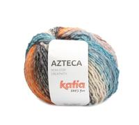 Lana Azteco Katia gomitoli da 100 grammi e 180 metri. (7894 - Arancione-Blu-Gris)