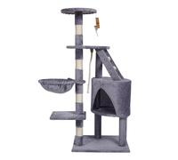 KATIDO Tiragraffi alto per gatti 118 cm blu-grigio
