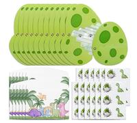 KATIMI 12 × Biglietto D'invito Compleanno Dinosauro con 12 Buste e 12 Adesivi, Biglietti D'invito Dinosauri per Ragazzo e Ragazza, Dinosauro Invito Biglietti Invito per Festa di Laurea