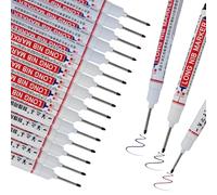 KATIMI 15 Pezzi Pennarello per Fori Profondi in 3 Colori, Punta Extra Lunga 20 mm, Asciugatura Rapida per Legno, Plastica, Parete, Metallo, Cartone