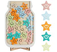 KATIMI Barattolo di Ricompensa Stella per Bambini, Sistema di Ricompensa con 25 Stelle, Tabella delle Ricompense per Bambini, Incentivo Motivazionale per Ragazzi e Ragazze