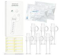 KATIMI Kit di raccolta colostro da 6 ml, 6 pezzi, riutilizzabile, a prova di perdite, con etichetta adesiva e pennello, resistente al calore e al congelatore, senza BPA, kit per la raccolta del
