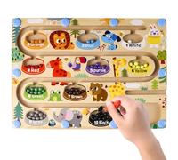KATIMI Labirinto Magnetico Bambini, Giochi Palline Magnetiche Colorate per Bambino, Numero Perlina Gioco Magnetico Bambini, Gioco del Labirinto Magnetico per Sviluppa Il Pensiero Logico (10 Colori)
