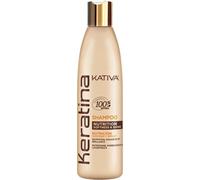 Kativa Keratina Shampoo Nutrizione 550 ml | Ricostruzione, Morbidezza e Lucentezza | Senza Sale, Solfati e Parabeni | con Keratina Idrolizzata e Ceramidi | Capelli Danneggiati