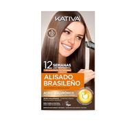 Kativa Pacchetto economico - Kit lisciante brasiliano con shampoo post lisciante professionale a casa, fino a 12 settimane di durata, lisciante alla cheratina