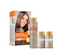 Kativa Pacchetto economico - Kit lisciante brasiliano con shampoo post lisciante professionale a casa, fino a 12 settimane di durata, lisciante alla cheratina