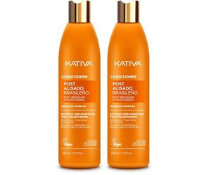 KATIVA - Post Lisciante Condizionatore Keraliss Complex 355 ml | Balsamo Anti-Crespo e Idratante | Districa, Sigilla e Prolunga la Lisciatura | Senza Solfati e Parabeni (Confezione da 2)