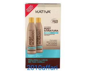 Kativa Trattamento Post Stiratura Keratina Prolunga il Liscio Shampoo + Balsamo