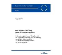 Katja Grühn Der Anspruch auf den gesetzlichen Mindestlohn (Tascabile)