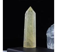 KatLin Bellissimo 1pc Prisma Esagonale in Cristal Artigianale in Pietra Naturale Torre di Quarzo 36 Colori Bacchetta Minerale energetica Decorazione della casa Regalo(Citrine,5-6cm)