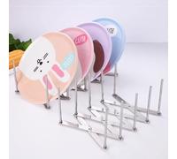 KATLKIU 2 Piece Adjustable Stainless Steel Pot Lid Rack, rack multifunzionale a scomparsa per la conservazione di pentole, coperchi e piastre a vapore.