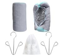 KATLKIU 2 sacchetti lavaggio scarpa - borsa per lavatrice scarpe da ginnastica, sacchetti protettivi con cerniera, rete riutilizzabile - Grigio