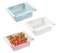 katmerio Cassetti per frigorifero, 3 pezzi, cestello per frigorifero, estraibile, organizer per frigorifero