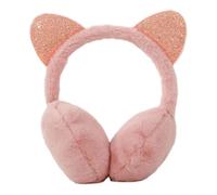 katmerio Scaldaorecchie invernali, per donne e ragazze, paraorecchie invernali, in peluche, per bambini, con motivo volpe, per l'uso quotidiano, per sci all'aria aperta