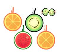 katmerio Set di 4 ventagli pieghevoli, scomparti rotondi, scomparti pop-up portatili, con motivo frutta, festival estivi, scomparti per frutta, per matrimoni, feste, decorazioni per la casa