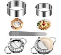 katmerio Set di 5 stampi per ravioli in acciaio inox per ravioli Dumpling Maker, gnocchi produttore Pierogie ravioliformer forma di gnocchi tortellini di alta qualità in acciaio inox, per Dumpling,