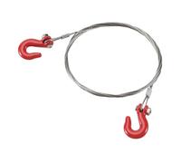 Katnetoly 1/10 Corda di Traino in Acciaio per Auto Cingolato Rc con Ganci per Parti di Giocattoli D90 Scra10 Wraith