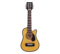 Katnetoly 1:12 Chitarra Acustica in Miniatura per Strumento Musicale per Casa delle Bambole Giallo E Rosso