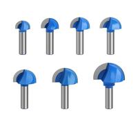 Katnetoly 1/2 Gambo Tondo con Scanalatura A Punta per Fresa con Scanalatura Doppia, Strumenti per La Lavorazione del Legno, Punte da Trapano A Rilievo Semicircolari