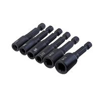 Katnetoly 1/4 Hex Shank Filettatura Rubinetto Presa Adattatore - HSS Dritto Scanalato Vite per Filettatura Macchina Strumento di Filettatura 6 Pz